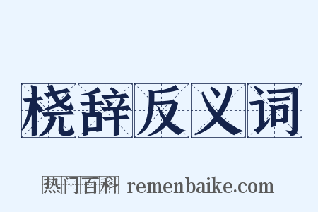 桡辞反义词是什么意思的图片